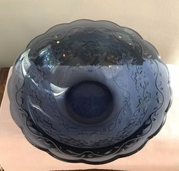 Princess House Fantasia Blue Large Bowl