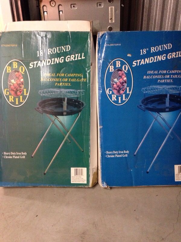 Portable Charcoal BBQ grill new in box 18" round 2 available