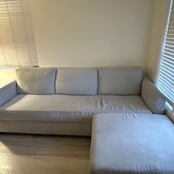Light Gray Couch w/ Ottoman