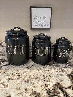 Rae Dunn Black Canisters