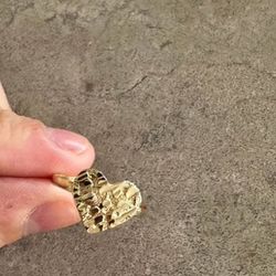 10k Gold Nugget Heart 
