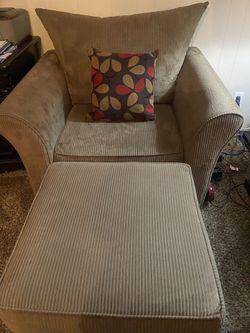 Corduroy Chair And Ottoman