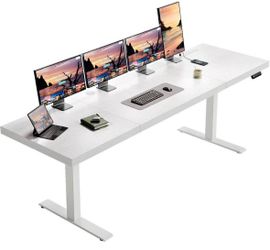 71 Inch or 79 Inch Executive Electric Standing Desk – Extra-Wide 1.38" Thick Surface & Power Outlets