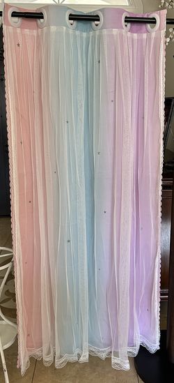 Children Curtain With Pole Rods