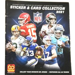 Official 2021 NFL Sticker & Card Collection album published by Panini. It is the exclusive sticker and card collection of the NFL for the 2021 season.