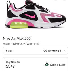 Nike Air max 200 Pink Black