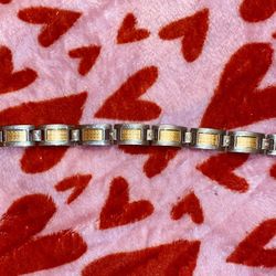 Italian Gold, And Real Diamonds Bracelet
