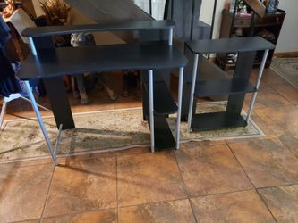 kid or teenager desk and bookcase or printer shelf