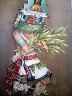 Kachina Dancer Oil On Canvass Painting-Even Cheaper