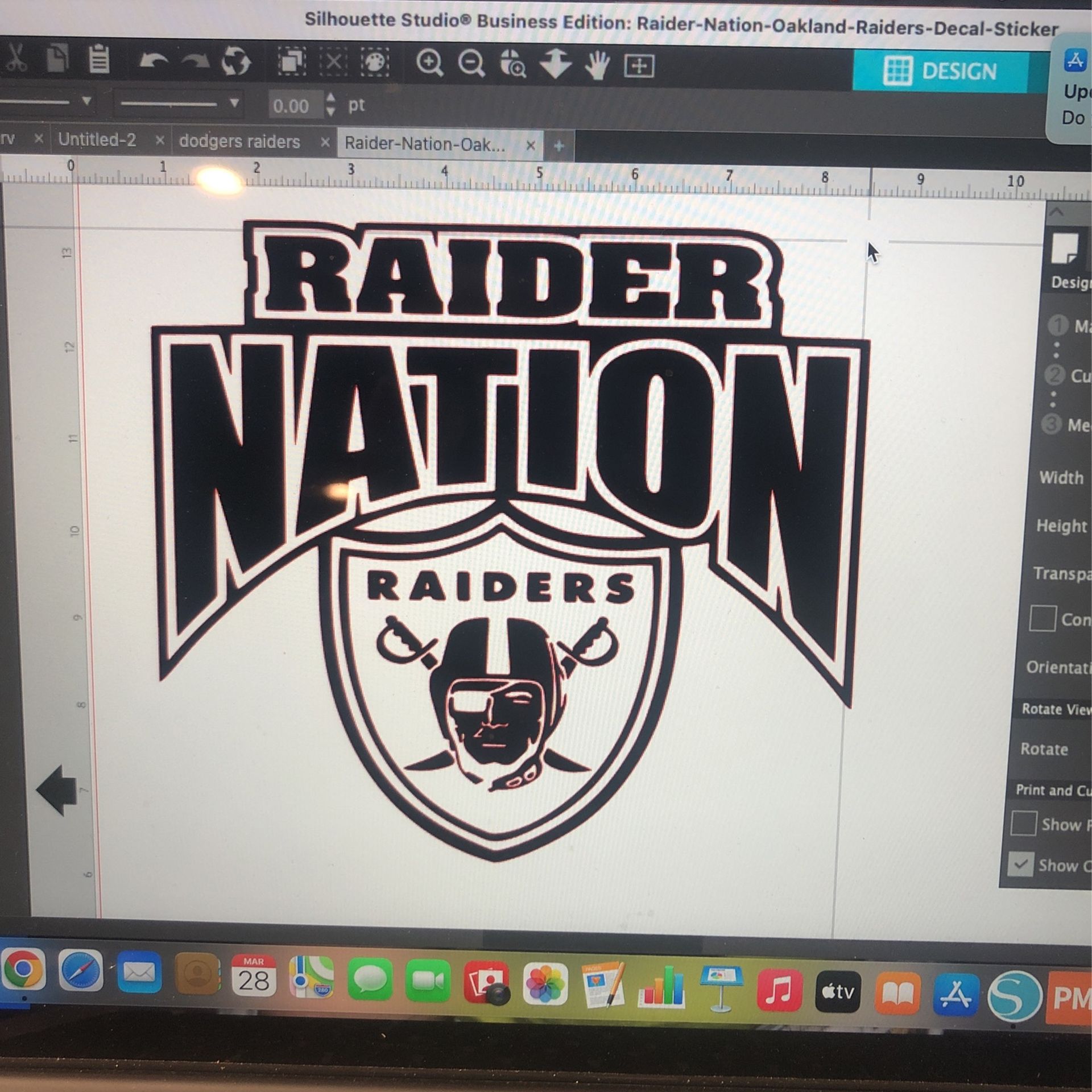 La Dodgers Decal..raiders Decal