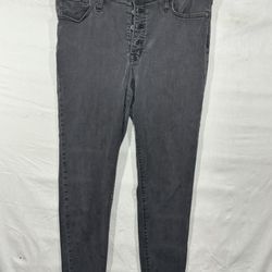 Madewell Women's  Gray Stretch Fit 9" Mid-Rise Skinny Jeans Size 31