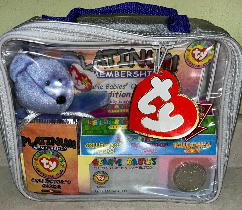Rare UNOPENED Mint 1999 Ty Beanie Baby Platinum II Membership Set