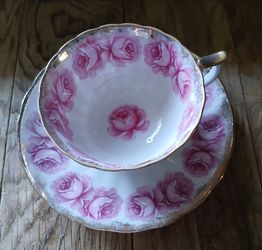 Pink Rose   Cup and Saucer