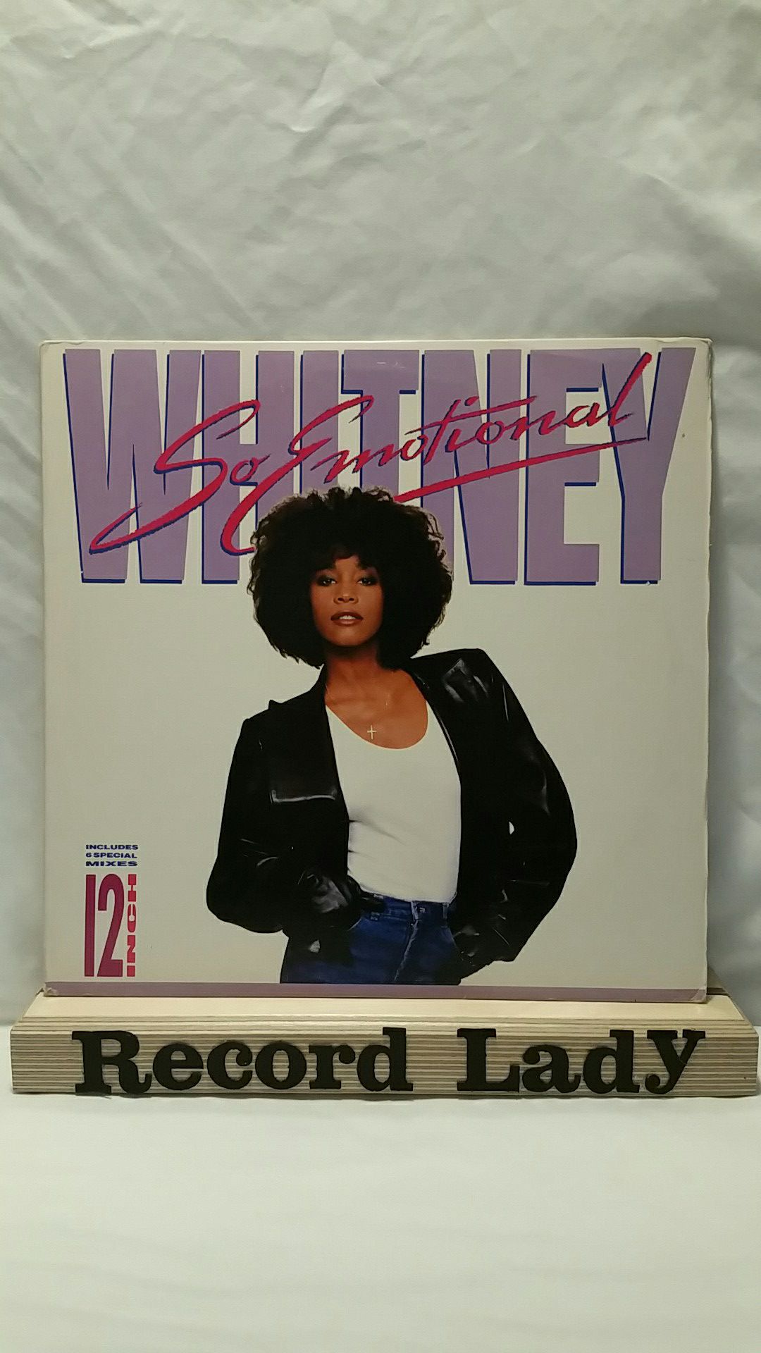 Whitney Houston "So Emotional"(comes with poster) vinyl record pop / R&B