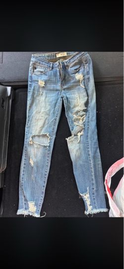 Light Wash Distressed Skinny Jeans
