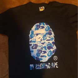 Black/blue  Bape Shirt
