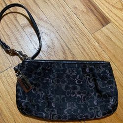 Coach Black And Silver Mini C Wrislet