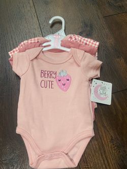 New set of 3 girls shirts little and  loved 0/3 months #8