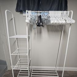 White Metal Storage Rack