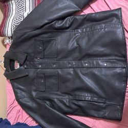 Levis Mens Leather Jacket XL