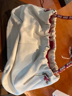 Elliott Lucca White Leather Hobo Bag