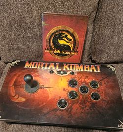 Mortal Kombat Tournament Edition Arcade Fight Stick for Xbox 360 and PC Bundle with book
