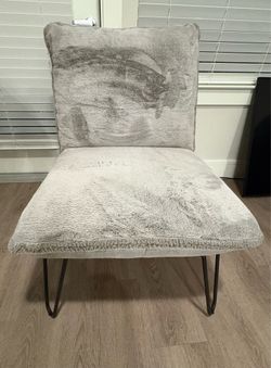 Grey fluffy soft chairs