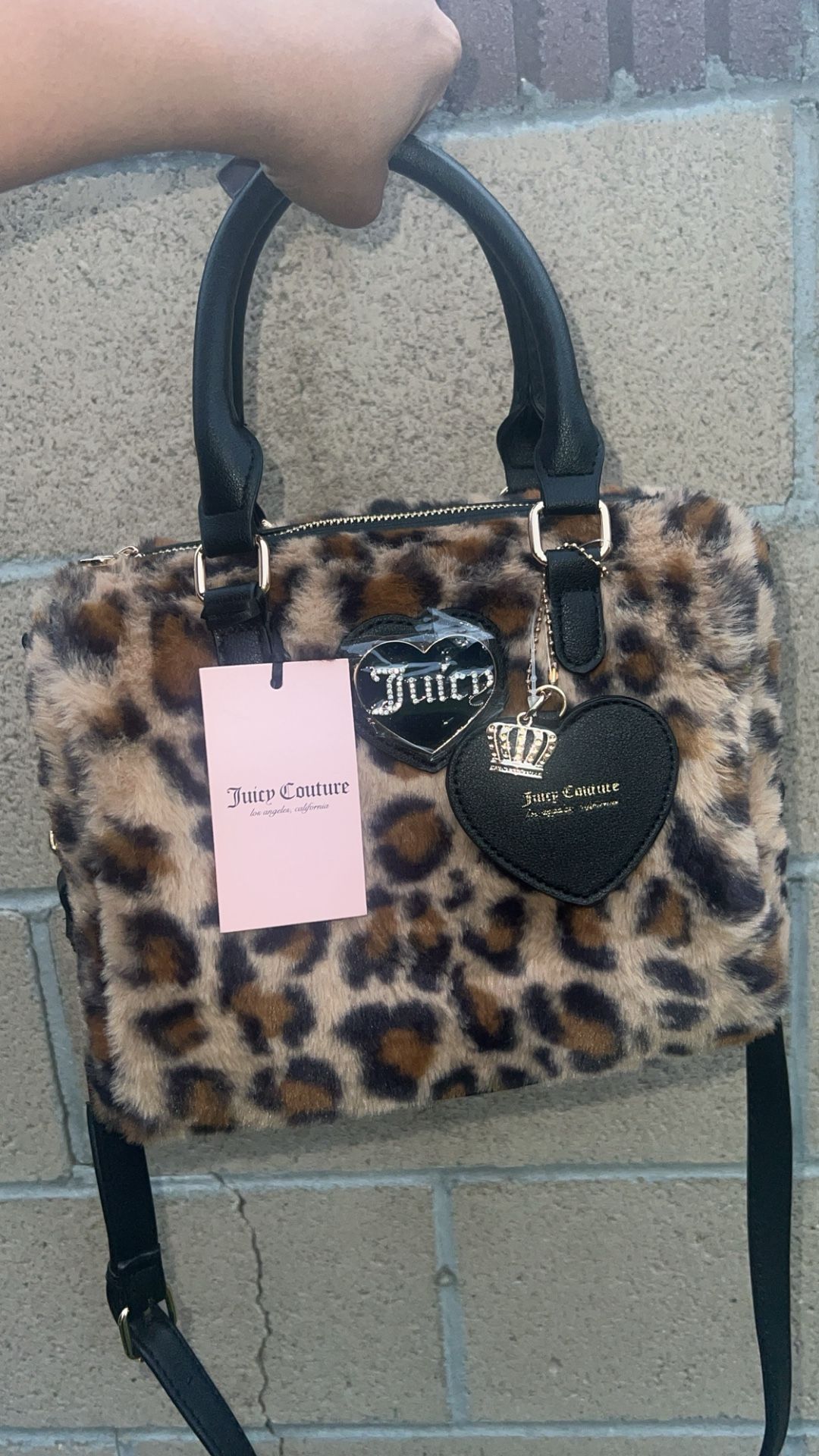 New! Juicy Couture warm up satchel ” Leopard”