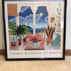 VINTAGE  THOMAS MCKNIGHT POSTER PRINT “ST MARTIN”