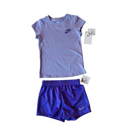 Girl's Youth Nike 2-Piece Sz 6 Shorts and Shirt Activewear Set NEW