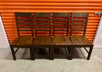Set Of 4 Gorgeous World Market Hardwood Chairs