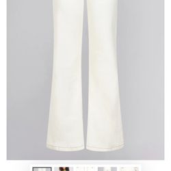 White Flare Jeans- New Size 12 Uk