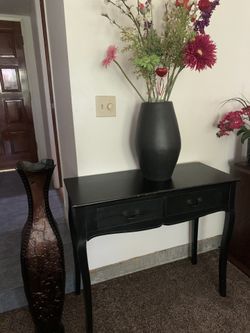 Table Stand And Artificial Plant