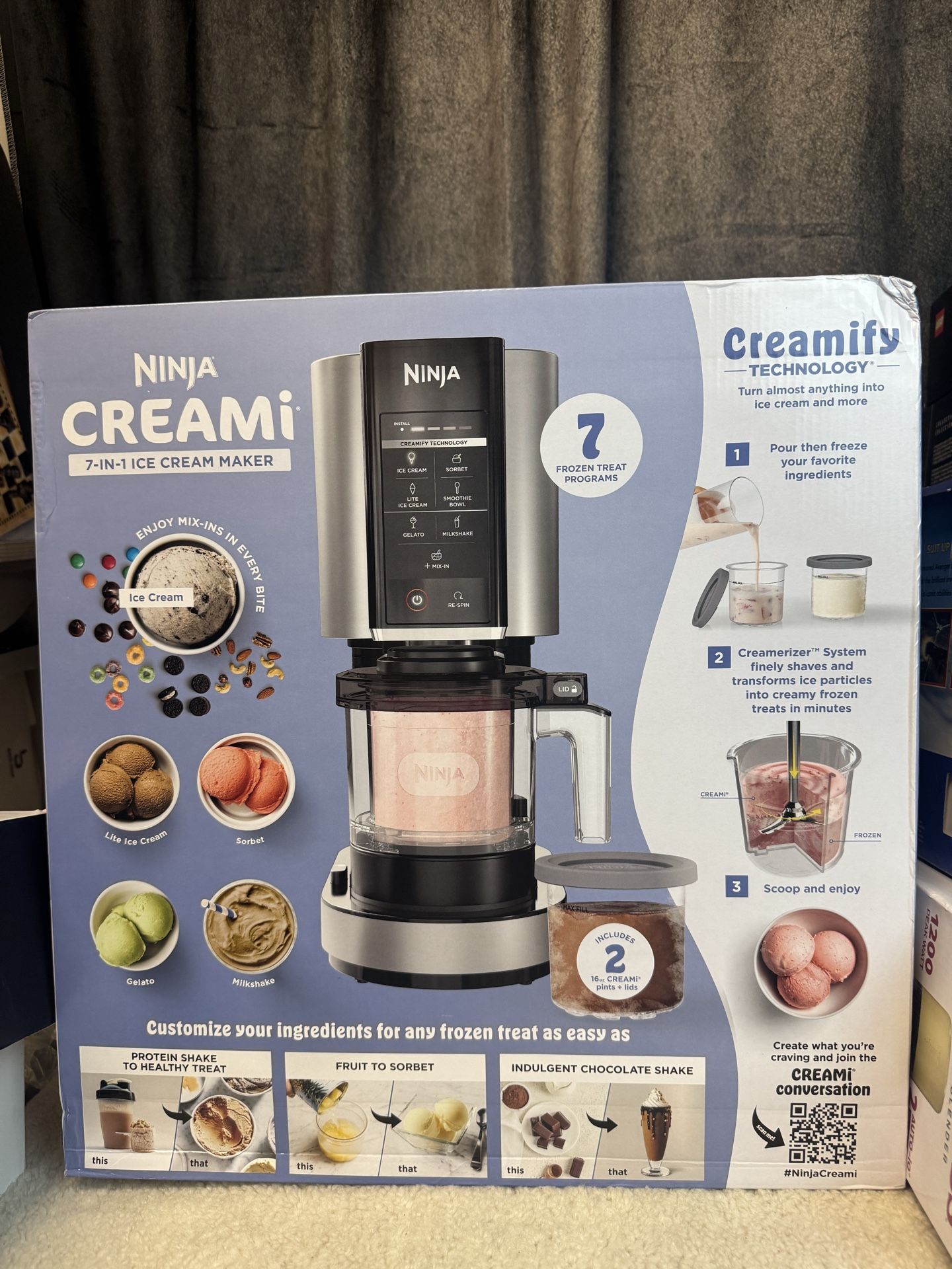 Ninja CREAM! 7-in-1 Ice Cream Maker NC301 NEW