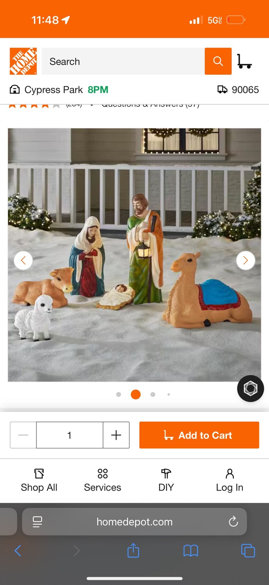 6-Piece Nativity Scene Holiday Yard Decoration