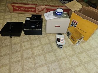 Kodak Movie Camera, 8mm Movie Projector With Bell &Howell Slide Machine