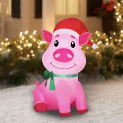 Inflatable Christmas Pig
