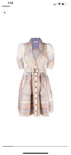 Zimmermann High Tide Belted Dress- Size 2