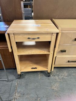 Rolling kitchen island microwave cart (in store)