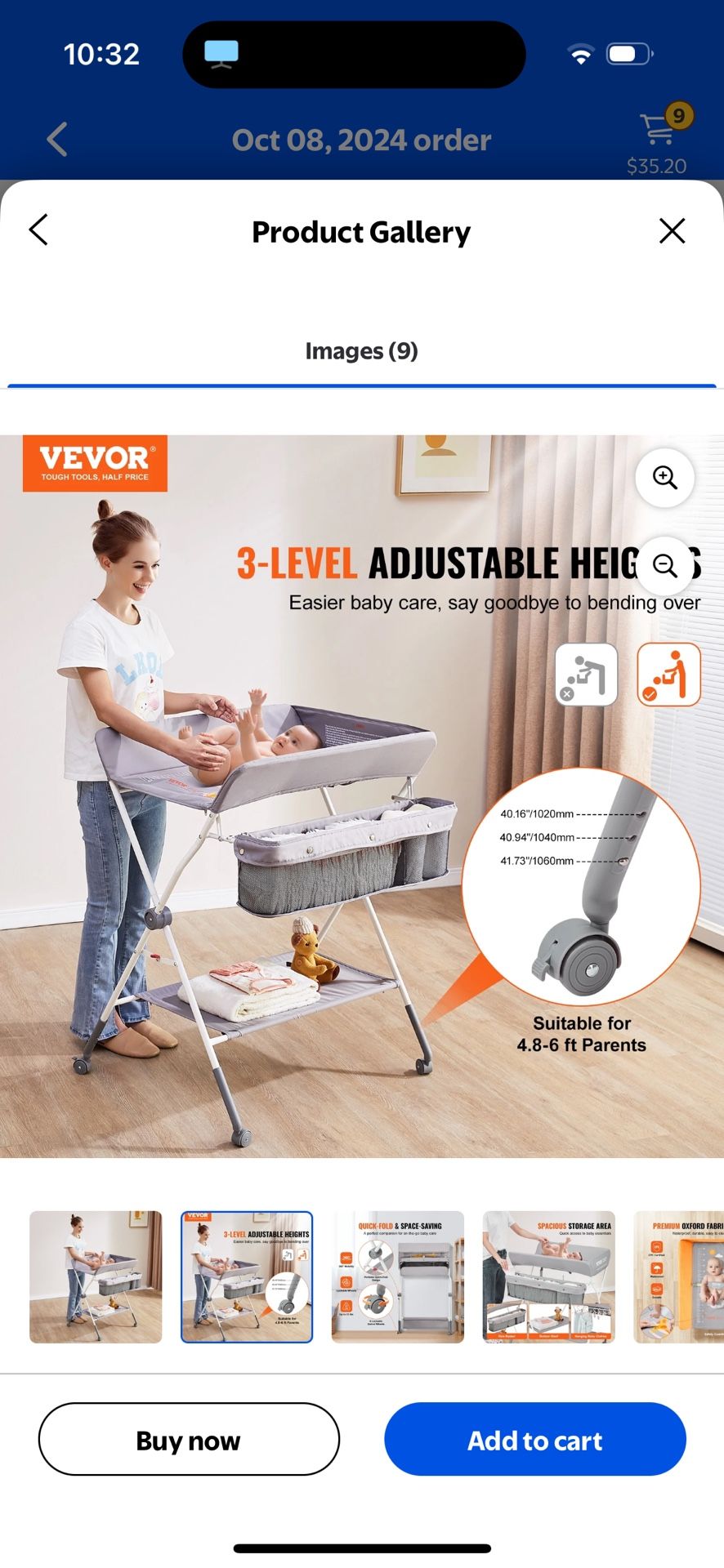 Portable Changing Table For Baby - UNUSED