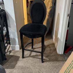 Antique Black Tall Chair 