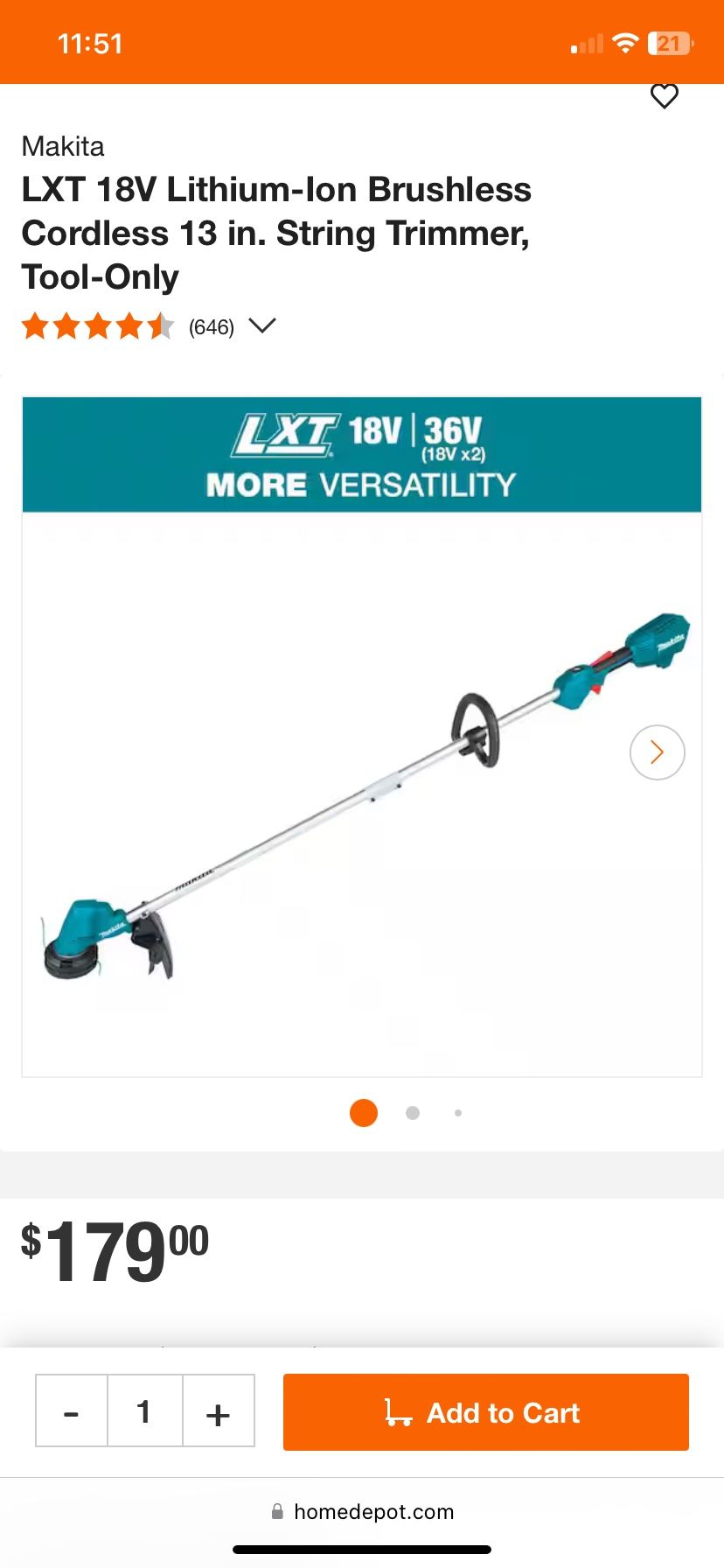 Makita Brushless Weed Eater (Tool Only) No Battery No Charger