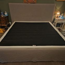 Ikea Grey King Size Bed Frame And Box Spring