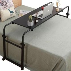 Overbed Table with Wheels Overbed Desk Over Bed Desk King Queen Bed Table Overbed Laptop Table Over