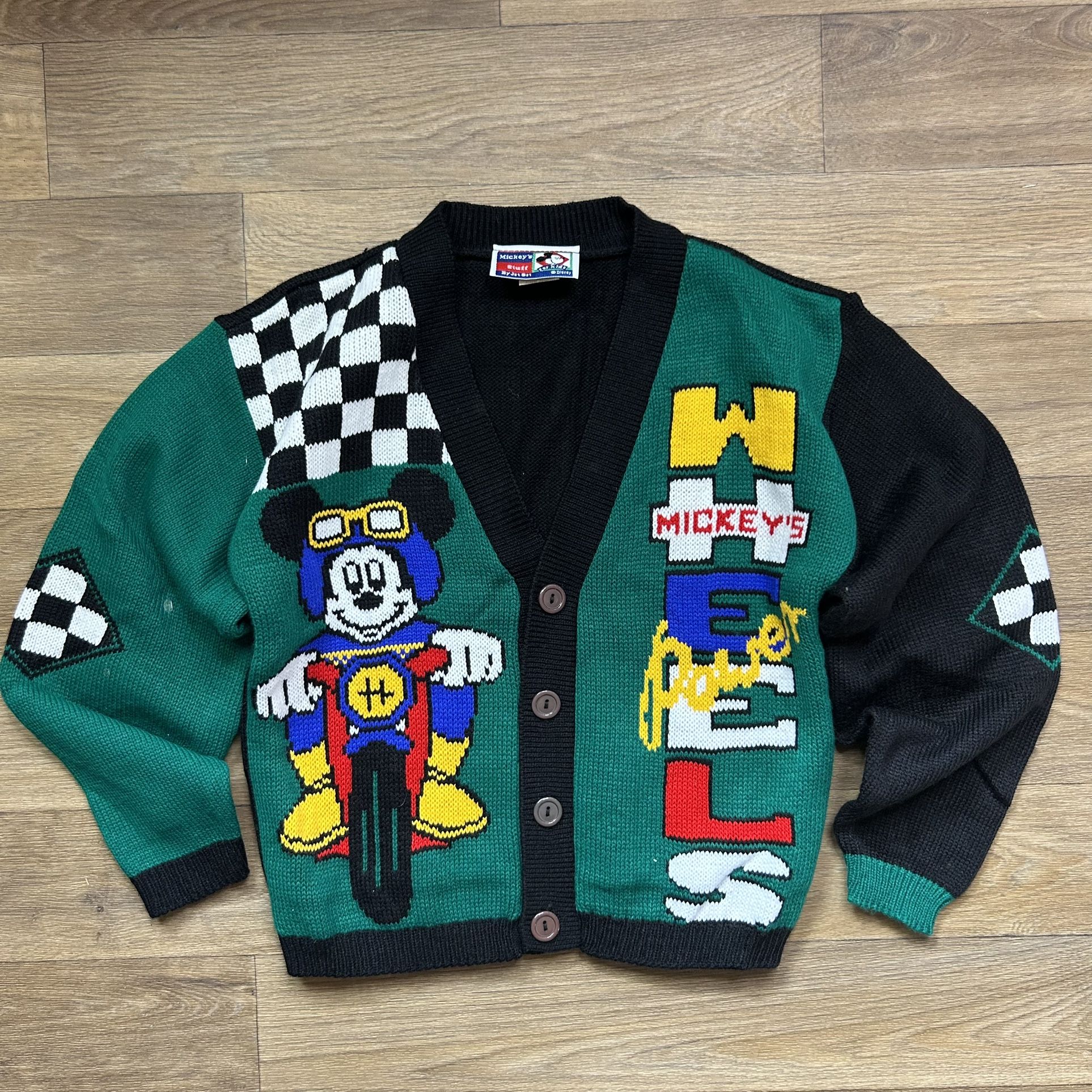 Vintage Disney Mickey Mouse cardigan sweater kids size 8/10