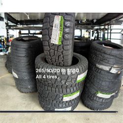 265/50/20 Rt $550 All 4 Tires 