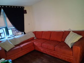 Red comfortable couch 2 piece