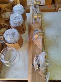 Progress lighting calhoun 4 light vintage brass bathroom vanity light fixture
