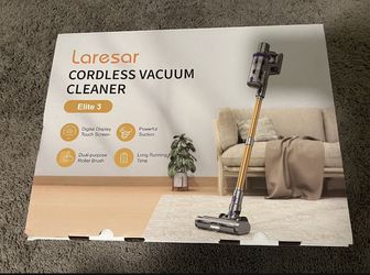 Laresar Cordless Vacuum Cleaner, 400W/33Kpa Stick Vacuum Cleaner with Touch Screen & LED Headlights, Up to 50 Minutes, 5-Layer Hepa, 1.5L, 2-in-1