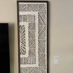 Long Black Frame Art Piece